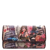 Alba Collection Girl in Paris Printed Wallet