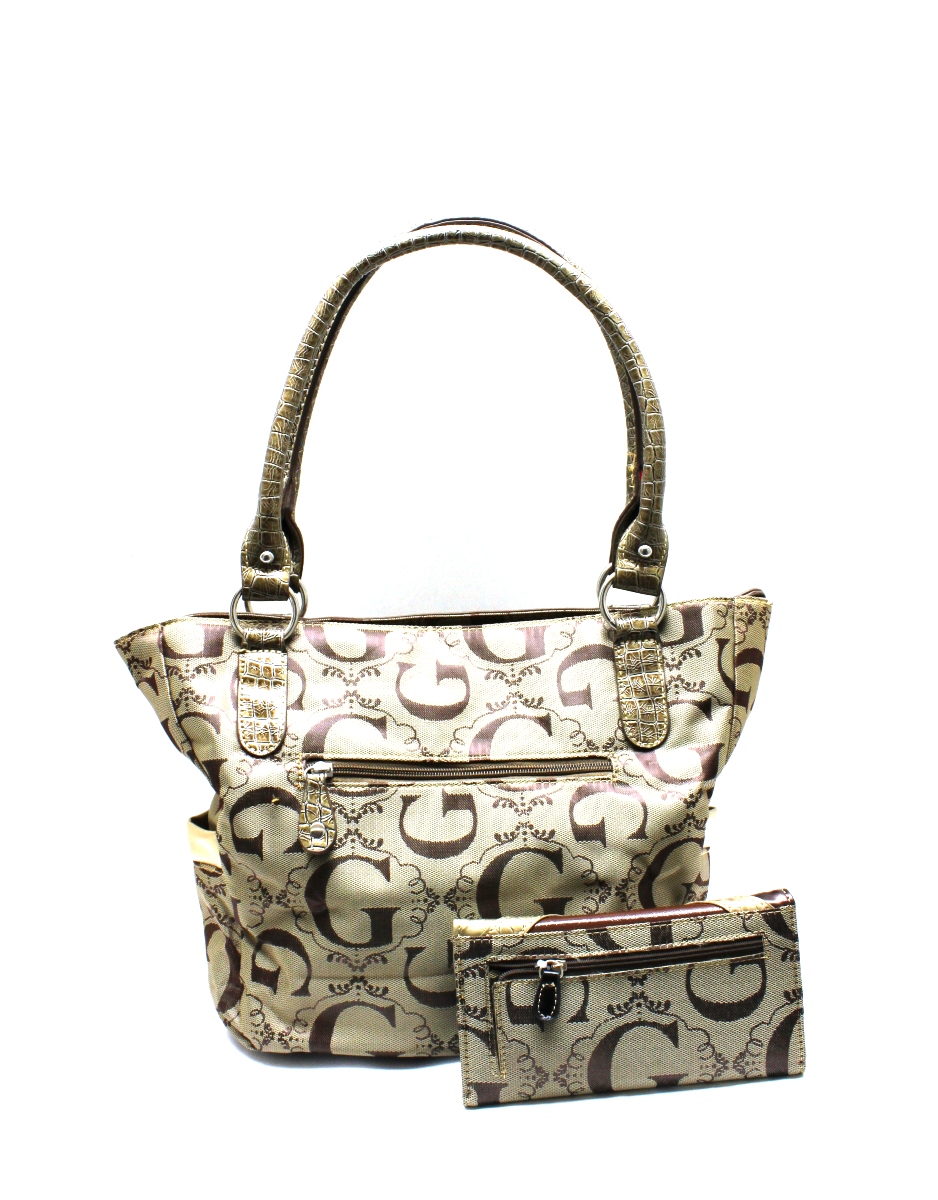 G STYLE HANDBAG WITH WALLET SET - G Style & Signature Handbags - Onsale Handbag