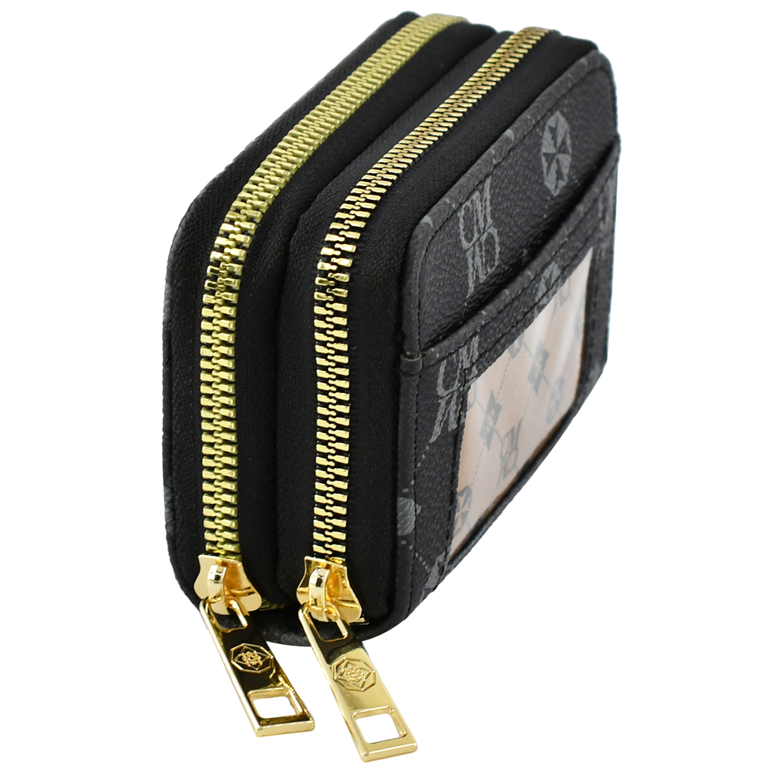 Monogrammed Card Holder Double Zip Wallet - New Arrivals - Onsale Handbag