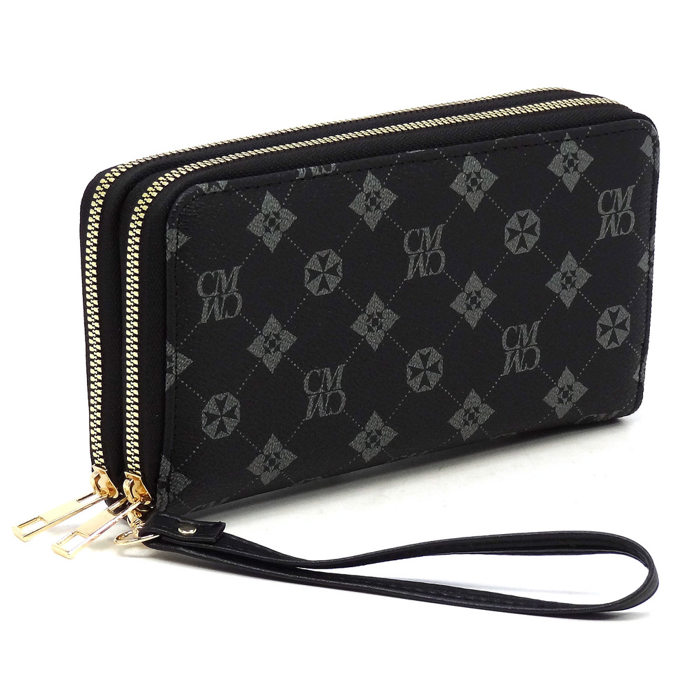 Trendy CM Monogram Double Zip Around Clutch Wallet CH-CM028G > Classic  Bags, Monogram > Mezon Handbags