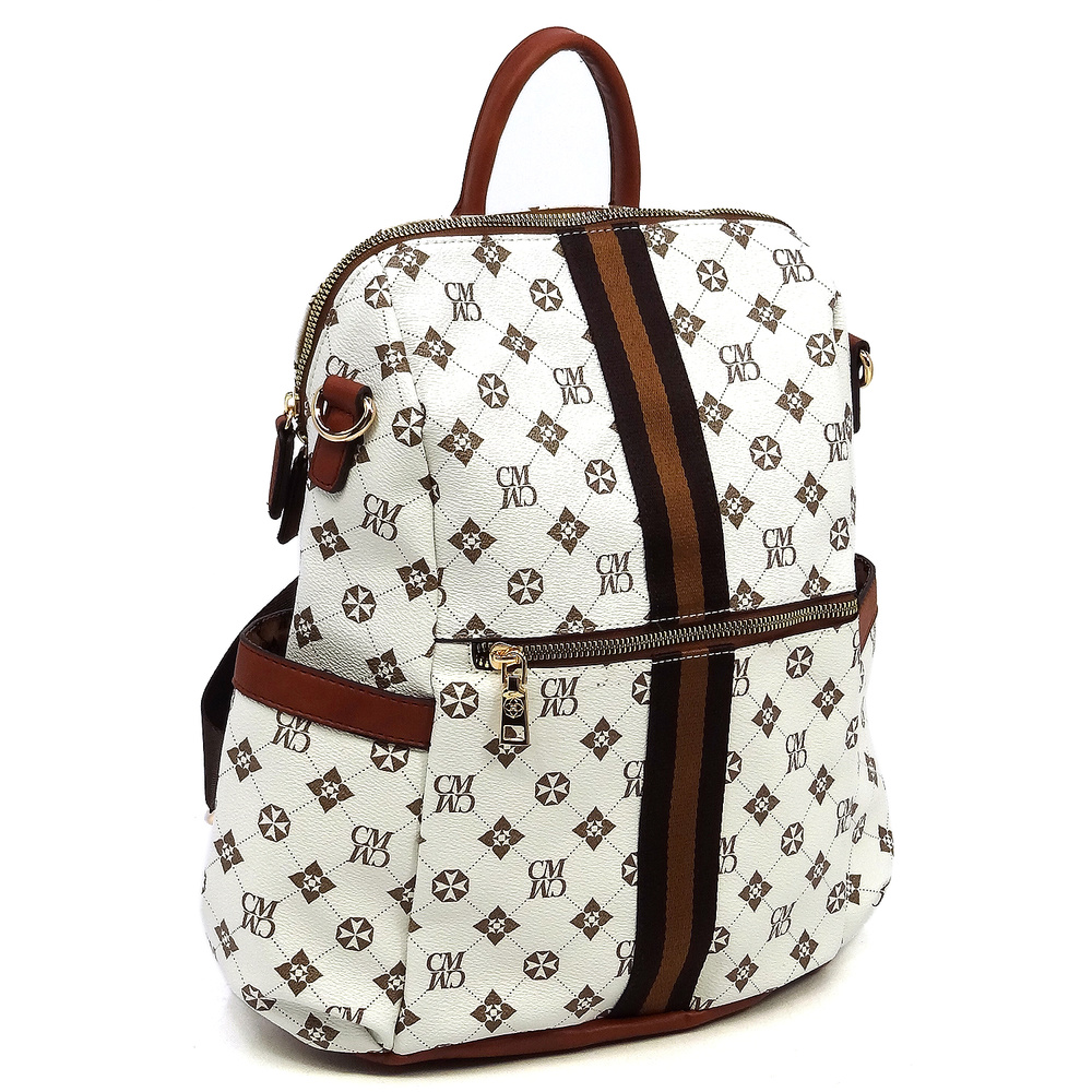 CM Monogram Striped Convertible Backpack - New Arrivals - Onsale