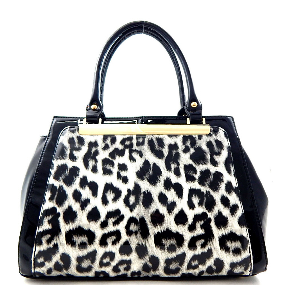 Fashion Handbag w/Leopard Print - Animal Print - Onsale Handbag