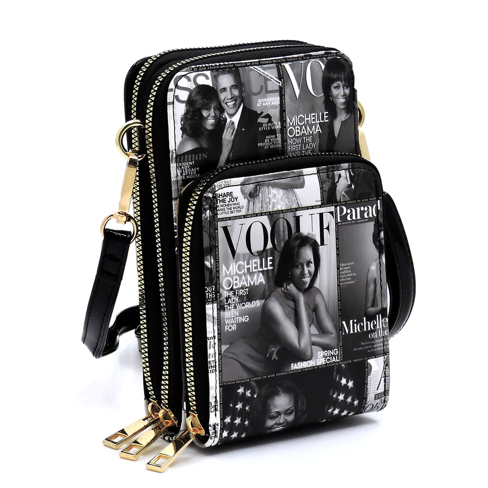 Magazine Cover Collage Crossbody Bag Cell Phone Purse - New Arrivals - Onsale Handbag