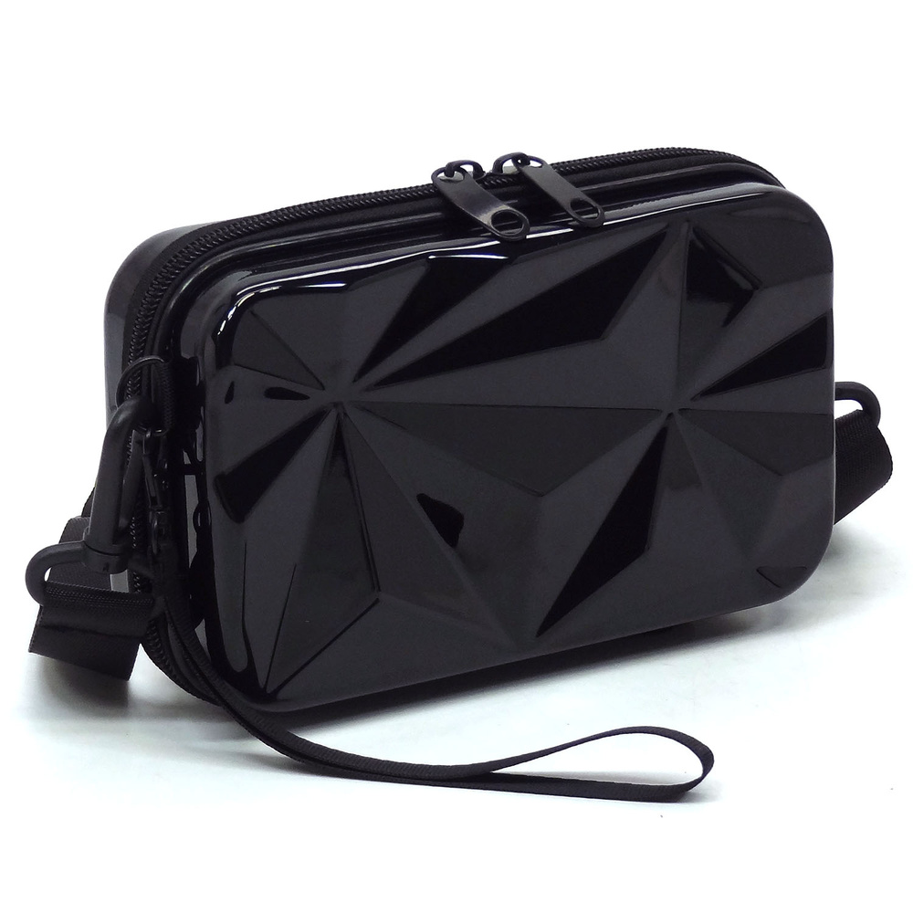 Solid Black Casual Minimalist Style Crossbody Bag ☢️ ATLAS 1
