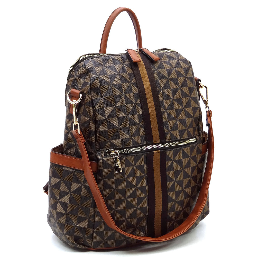 CM Monogram Striped Convertible Backpack - New Arrivals - Onsale