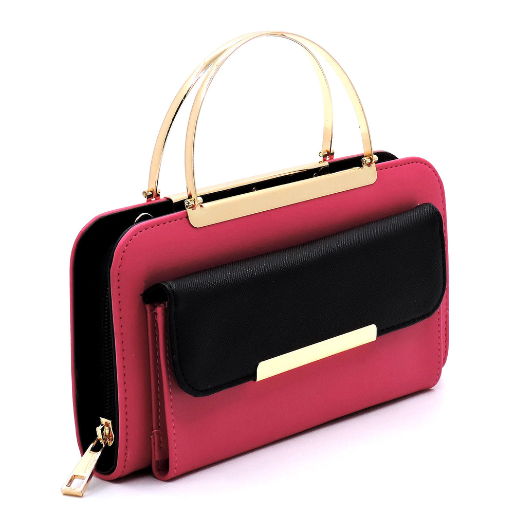 Round Top Handle Crossbody Bag Clutch Wallet - New Arrivals - Onsale Handbag