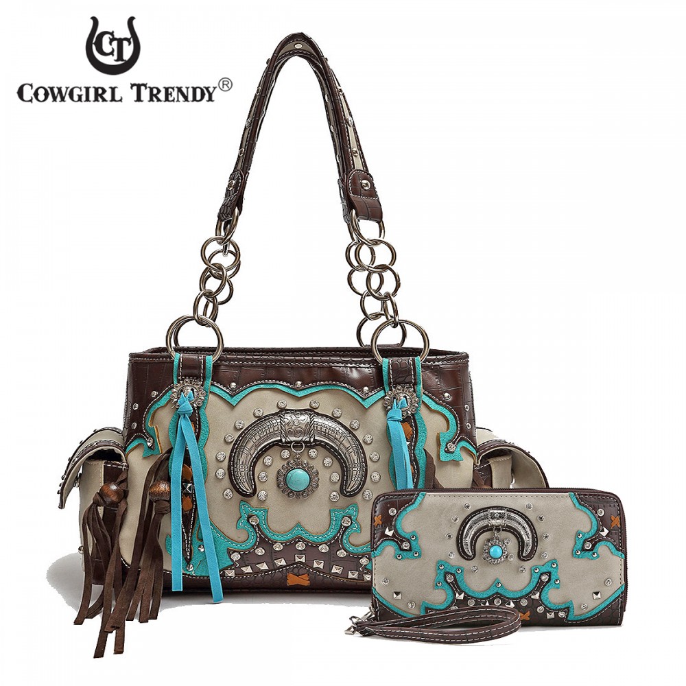 Concho & Tusk&#39; Handbag & Wallet - Western Style & Crown Handbags - Onsale Handbag