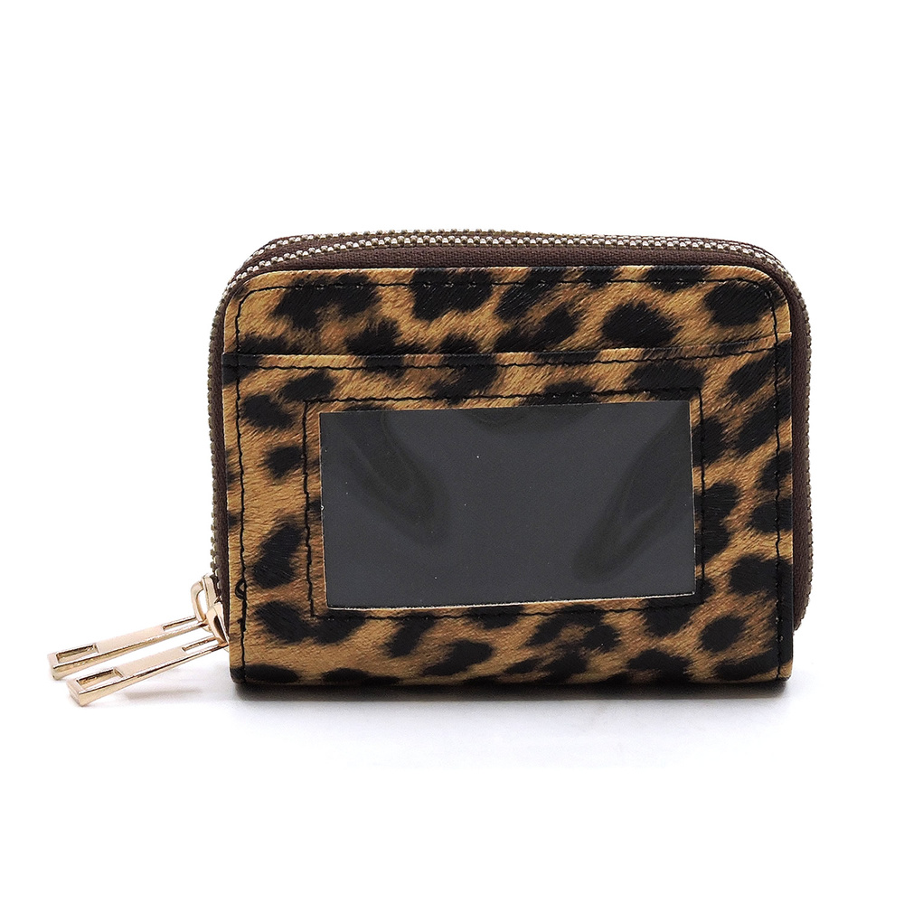 Trendy Double Zip MONOGRAM Print Accordion Card Holder Wallet CH-CM014 >  Wallets > Mezon Handbags
