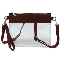 Fashion See Thru Transparent Clutch Crossbody Bag