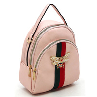 Fashion Queen Bee Stripe Convertible Backpack Satchel