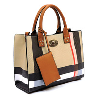 Plaid Check Printed 3-in-1 Satchel
