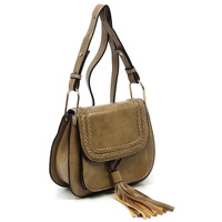 Fashion Tassel Saddle Crossbody Bag
