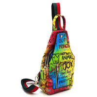 Multi Graffiti Sling Backpack