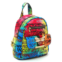 Queen Bee Stripe Graffiti Backpack