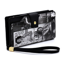 Magazine Cover Collage Clutch Wallet Wristlet
