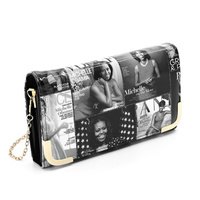 Magazine Cover Collage Clutch Wallet Cell Phone Purse