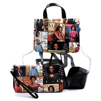 Magazine Cover  See Thru Drawstring 2-in-1 Backpack