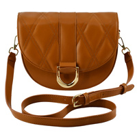 Quilted Flapover Crossbody Bag