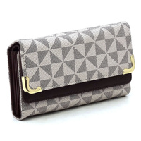 PM Monogram Tri-fold Clutch Wallet Cell Phone Wallet
