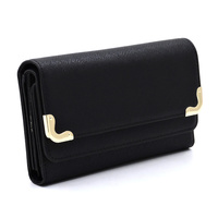 Saffiano Tri-fold Clutch Wallet Cell Phone Wallet